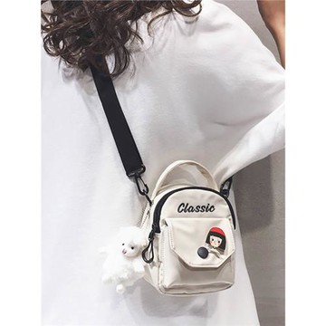 MK DA手機包包女2025新款高級感帆布迷你小包可愛時尚單肩斜挎包