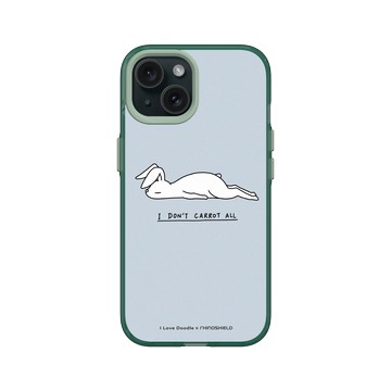 iPhone 15 Clear 憂墨綠 - ilovedoodle (Lim Heng Swee) - Rabbit Don't Care 兔子