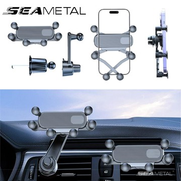 SEAMETAL重力車載手機支架內部通風口夾式車載手機支架延長桿支架支架 GPS 支撐支架