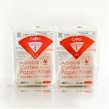 CAFEC 三洋 棉麻纖維V型濾紙 (白) 100枚入｜1-2人/1-4人份(適用V60濾杯)【JC咖啡嚴選】