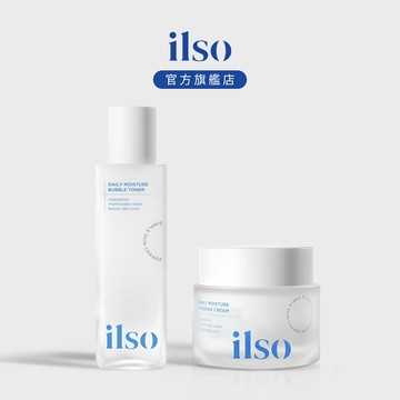 【ilso 官方旗艦店】 日常保濕微氣泡化妝水1入+日常保濕神經醯胺乳霜1入