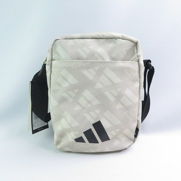 ADIDAS JG5871 側背包 LIN ORG MONO 斜背包 裝備包 米灰【iSport愛運動】