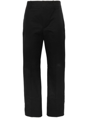 Bottega Veneta - gabardine straight-leg trousers - women - Cotton/Cotton - 38 - Blue