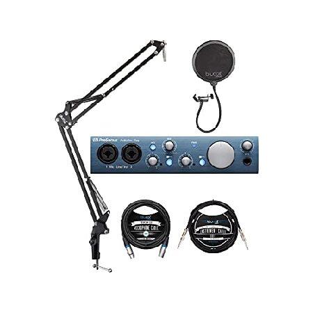 PreSonus AudioBox iTwo 2x2 USB iOS Audio Interface for Windows, iOS Bundle with Studio One Artist, Blucoil Boom Arm Plus Pop Filter, 10-FT Balanced XL