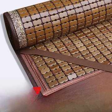 夏季家用宿舍碳化牛筋麻將涼席中式防滑包邊竹席透氣涼爽竹塊席子