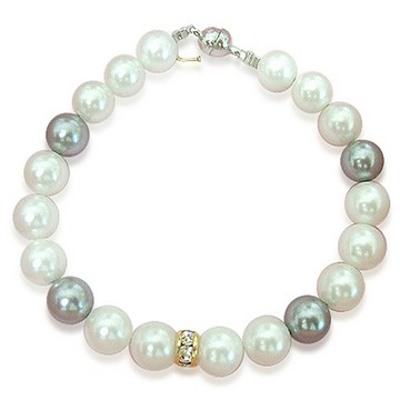 【小樂珠寶】3A正圓漂亮南洋深海貝珍珠手鍊＊雙串式