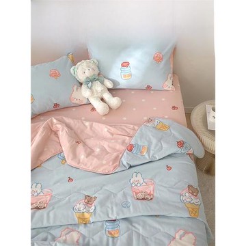 多喜愛全棉空調被卡通機洗夏涼被純棉兒童薄被子夏季可水洗被芯