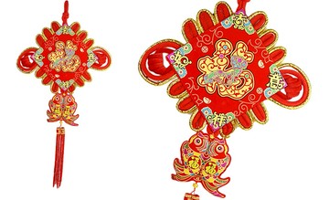 XR44雙線板結雙魚吊飾，春節/過年佈置/擺飾/掛飾/吊飾/送禮/雞年，X射線【Z153341】