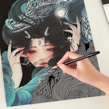 【台灣出貨+發票】國風刮刮畫 刮畫本 刮畫 彩刮畫 刮畫紙 手刮畫  彩色刮畫 創意刮刮畫  解壓