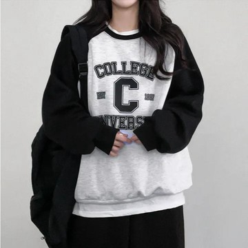 已售9642件💖Vuja de  純棉衛衣 大學t 薄衛衣 長袖上衣 oversize 大學t 潮流衣服 ins風 刷