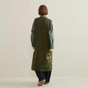 a la sha 阿財V領針織背心洋裝