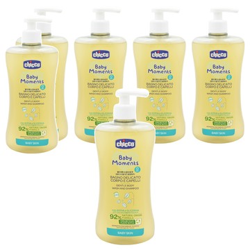 chicco 寶貝嬰兒溫和植萃洗髮 沐浴露 初生寶寶專用  500ml  6瓶