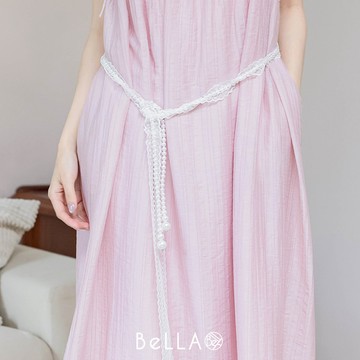 【夏季新品】BeLLA 全蕾絲珍珠腰帶 白色