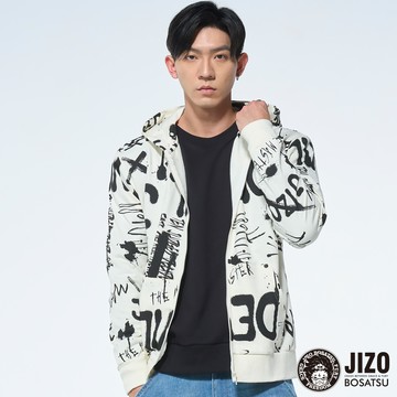 【新年爆殺價↘$1188】地藏當街-滿版文字針織小外套(米白) - BLUE WAY  地藏小王