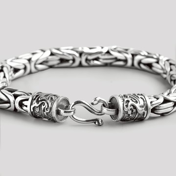 【JK銀飾】護佑平安・貔貅 純銀手鍊／925純銀【貔貅手鍊、平安手鍊、平安紋手鍊】