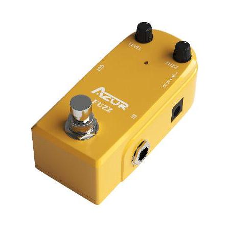 AZOR Vintage Fuzz Guitar Effect Pedal with True Bypass Mini Pedal Yellow AP-310