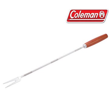 【速捷戶外露營】【美國Coleman】CM-21883 美國職人不鏽鋼烤肉叉BBQ串燒燒烤木製隔熱手把