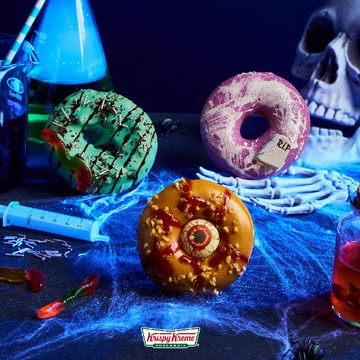 【Krispy Kreme】HALLOWEEN萬聖節甜甜圈1入（花生辣醬怪 / 紫薯魔藥 / 薄荷異變體 任選口味）