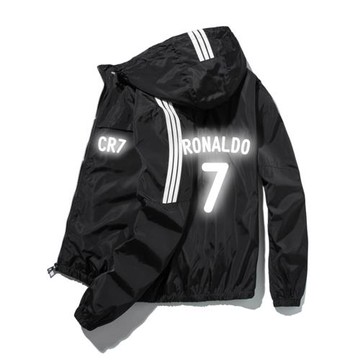 C羅外套男春秋薄款青少年初中學生大童風衣早秋運動夾克秋冬棉服
