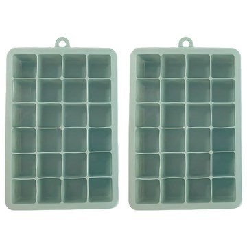 Kitchen9 24格矽膠冰塊模具  薄荷色  18.7 x 13 x 3cm  2個