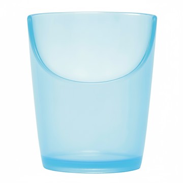 OKABE YOSHOKKI 岡部洋食器 斜口杯 耐熱80℃ 日本生產 容量70cc 材質軟質PP  藍色  1個