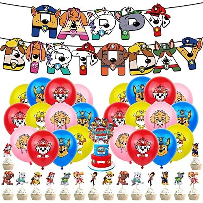 誕生日 バルーン バースデー 飾り paw patrolパーティー バルーン 風船セット 可愛い happy birthdayケーキトッパー 子供の日  通販 LINEポイント最大1.0%GET | LINEショッピング