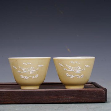 鶴紋杯 100ml(一對)