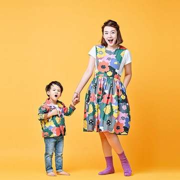 輕熟女阮玲玉洋 台灣原創薄棉長洋 繽紛碎花外搭洋裝 設計師手作