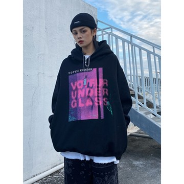 印花衛衣女 冬季衛衣 加絨連帽衛衣 上衣 寬鬆衛衣 韓版 慵懶風衛衣 學生衛衣 春秋外套 百搭衛衣女