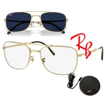 RAY BAN 雷朋 全日配戴 Transitions☆全視線變色太陽眼鏡 RB3755 001/GG 62mm大版 公司貨