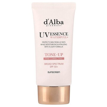 d'Alba, UV Essence Waterfull+ 抗曬霜，膚色修正，SPF 50+，1.69 液量盎司（50 毫升）
