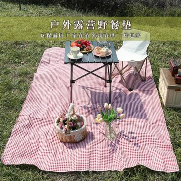 戶外防滑露營毯子草坪墊子春游現代簡約北歐風野餐咖啡沙灘布