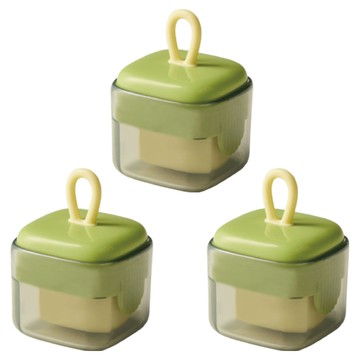 小麥購物 方糖水洗黏毛器 G888 芥末綠 56g  4.5 x 4.5 x 6.5cm  3個