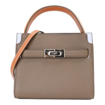TORY BURCH  Radziwill 荔枝紋皮革mini 兩用包(灰褐色)