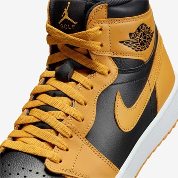 Nike 高爾夫球鞋 Air Jordan 1 High Golf 男鞋 防水 黃 黑 Pollen 休閒鞋 DQ0660-700