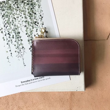 萬用零錢包│卡片收納│木苺漸層灰藍