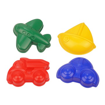 瑞典Viking toys - 夏日沙灘玩沙模具4件組-可愛交通工具