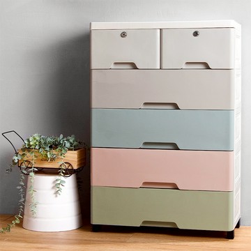 Mr.box 56大面寬-時尚五層抽屜式收納櫃-附鎖附輪   [免運]【024100-01】