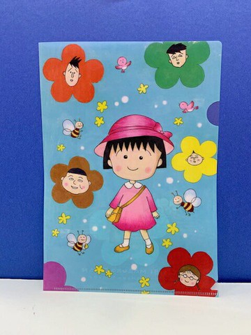 【震撼精品百貨】CHIBI MARUKO CHAN 櫻桃小丸子 A4文件夾-花漾#46310 震撼日式精品百貨