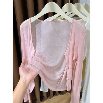 萊賽爾天絲開衫女薄款外搭高級感配裙子小披肩夏季冰絲防曬小外套