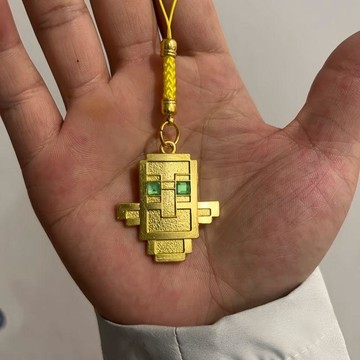 免運🎁我的世界周邊 不死圖騰吊飾 Minecraft 鑰匙扣 不死圖騰鑰匙扣 不死圖騰手機鏈 賽博保命 平安掛件