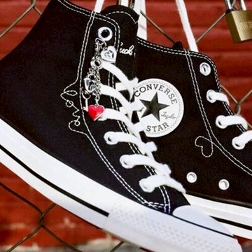 CONVERSE CTAS HI BLACK/EGRET/DAYS AHEAD VDAY 女休閒鞋 黑-TWA19056C