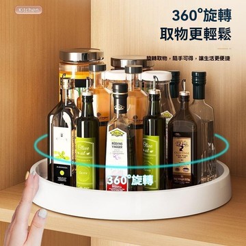 💯桃園出貨✔廚房 可旋轉 調料 置物架 多功能 360度 調味 醬油 醋 收納 架子 輕奢 水果盤