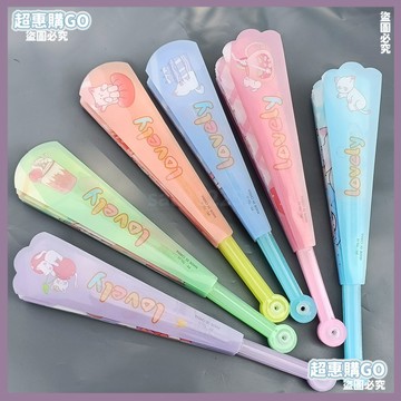 👍學生必備文具👍兒童小扇子可愛小熊折疊扇夏季清涼折扇隨身便攜ins風學生手持扇