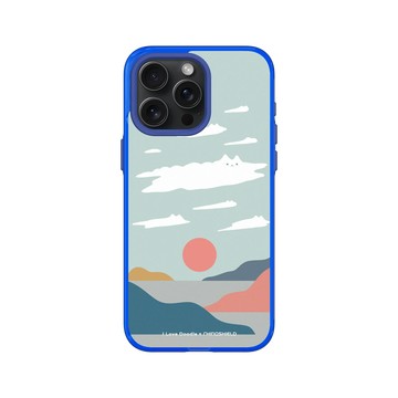 iPhone 15 Pro Max Clear 激光藍 - ilovedoodle (Lim Heng Swee) - Cat Landscape - Cloud 貓咪雲