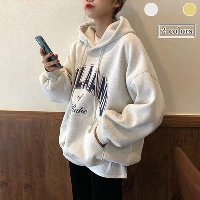 Drop スウェットパーカー 厚手 レディース パーカー 裏ボア ゆったり スウェット フード付き スウェットトップス オーバーサイズ ドロップショルダー 通販 Lineポイント最大get Lineショッピング