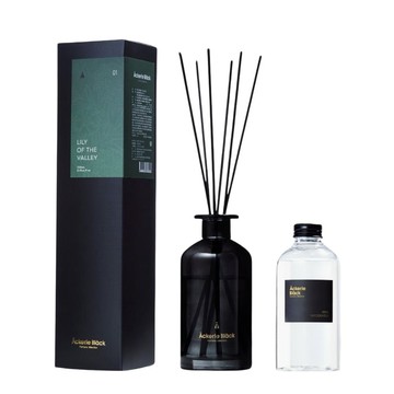 Ackerle Black 擴香精油奢華香氛套組-01山谷百合｜花香清柔 (擴香精油250ml＋補充瓶300ml) 台灣製 頂級調香系列