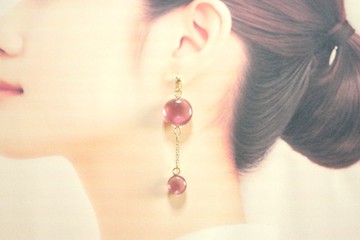 樹脂藝術 雙水滴耳環・慾望