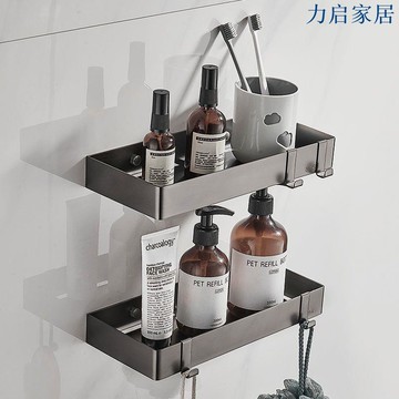 拉絲槍灰色浴室置物架衛生間304不銹鋼置物籃廚房調味架廁所角籃