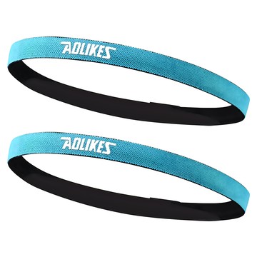 AOLIKES 奧力克斯 運動吸汗頭帶  2個  24.5 x 1.5cm  青色